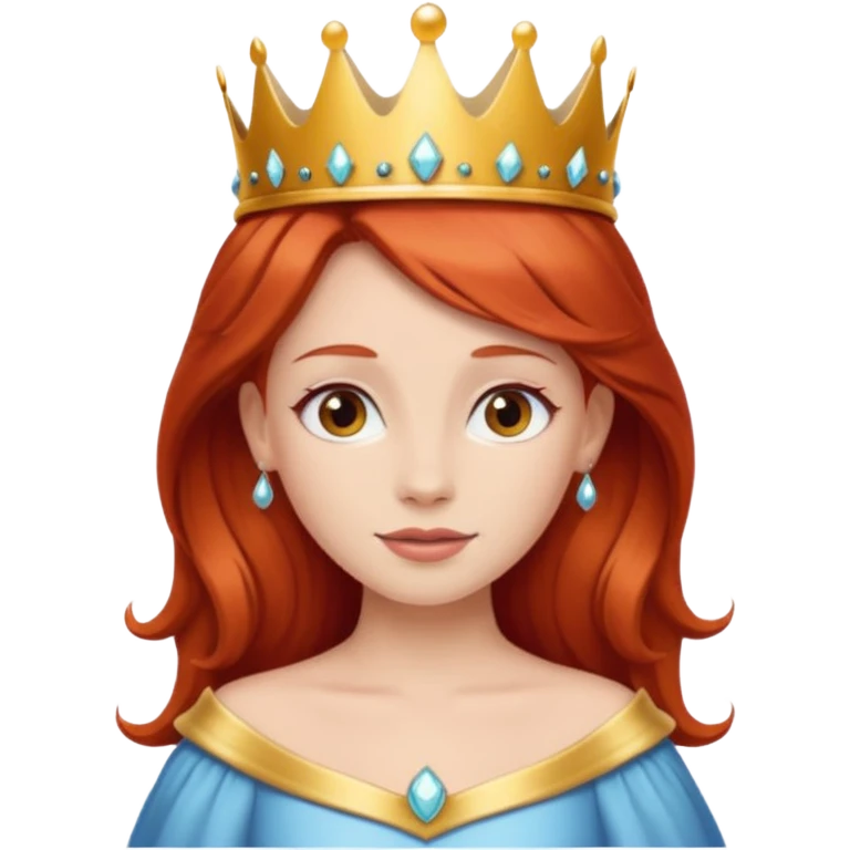 red  haired brown princess emoji