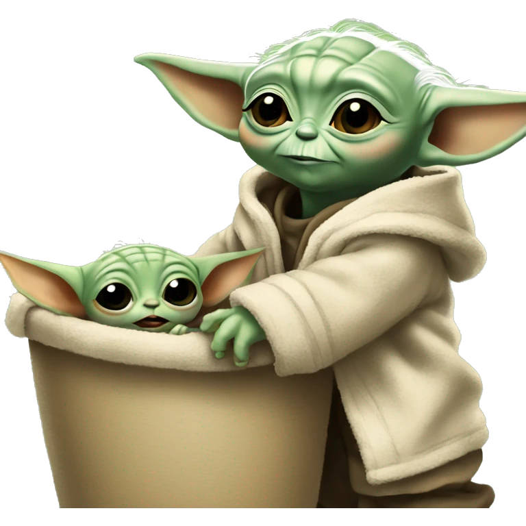 Baby yoda and dogday emoji