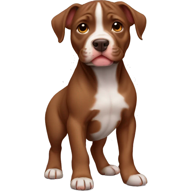 Brown Pitbull puppy emoji