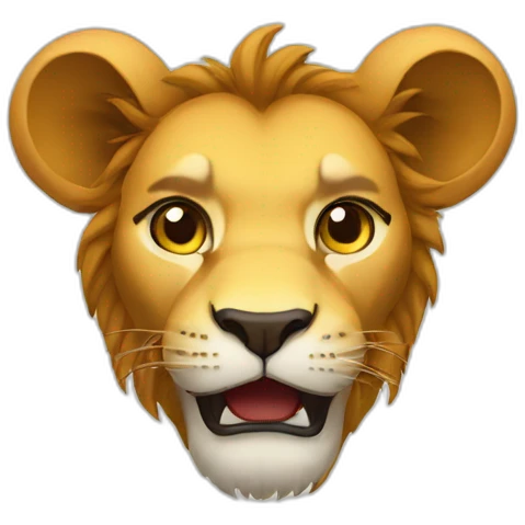 upside down lion emoji