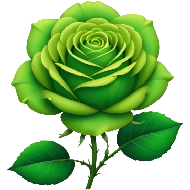 Green Rose emoji