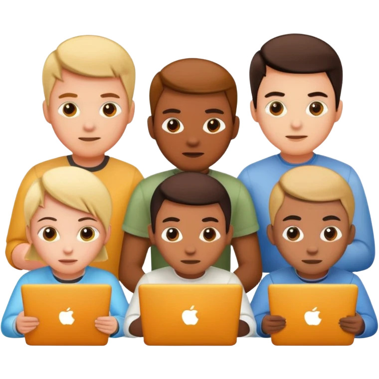 diverse developers team debugging together emoji