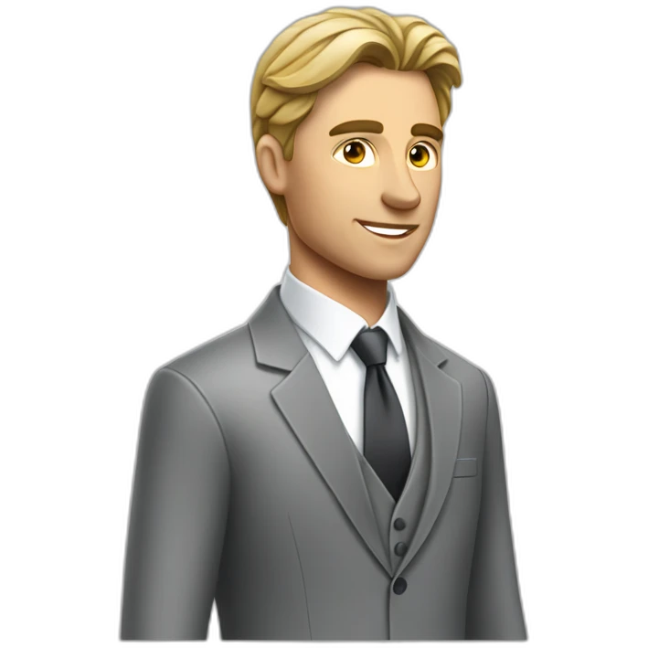 Posh-man-with-gray-suit-and-200-euro-cash emoji