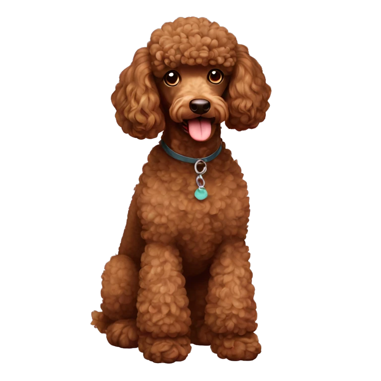 brown poodle emoji