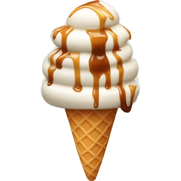 Ice cream with caramel drizzle emoji