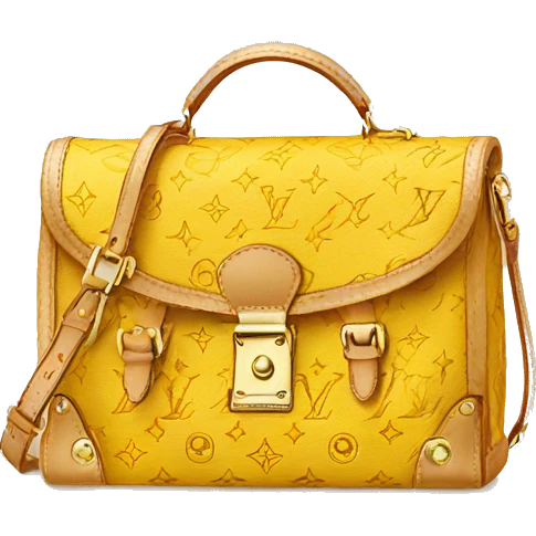 Louis Vuitton bag yellow emoji