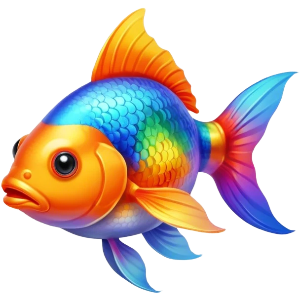 Rainbow goldfish  emoji