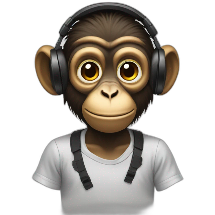 DJ monkey emoji
