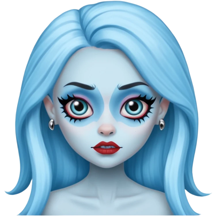 Ghoulia yelps monster high, pale blue skin emoji