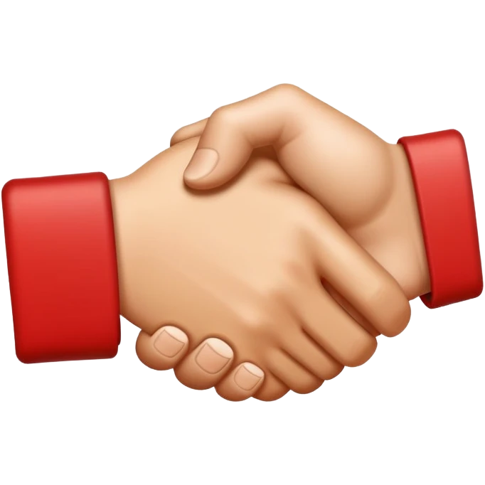 Handshake emoji but one hand is red and the other is brown emoji
