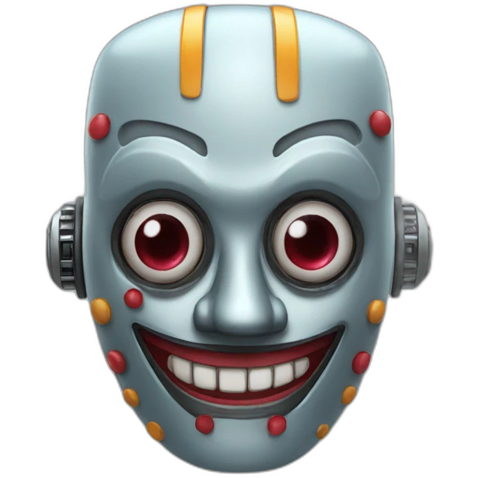 robot clown head emoji