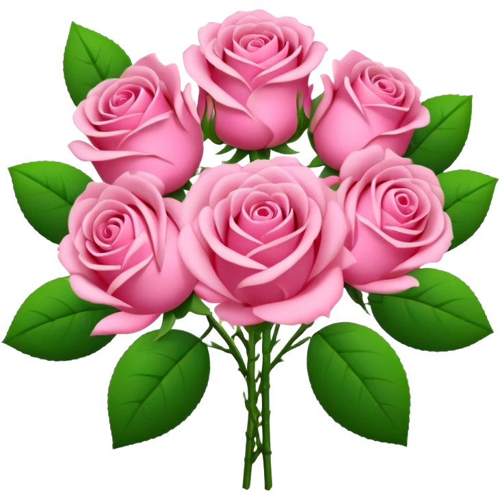 Valentines Day all pink flowers emoji