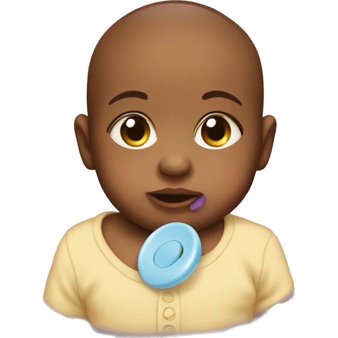 Baby with pacifier emoji