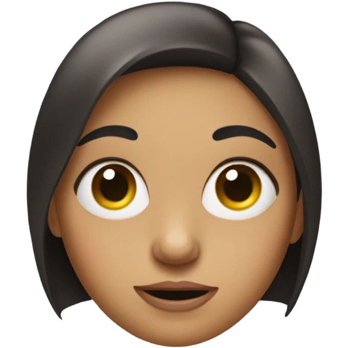 A girl with big eyes emoji