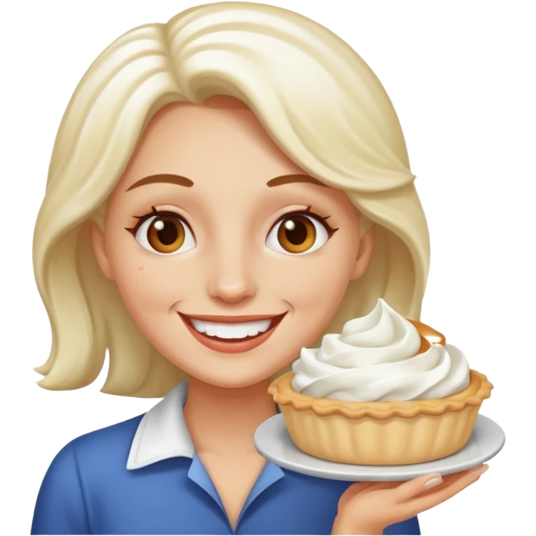 Woman pied in the face emoji