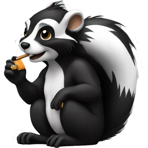 Skunk smoking  emoji