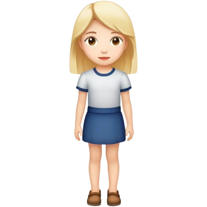 A girl standing in a line emoji