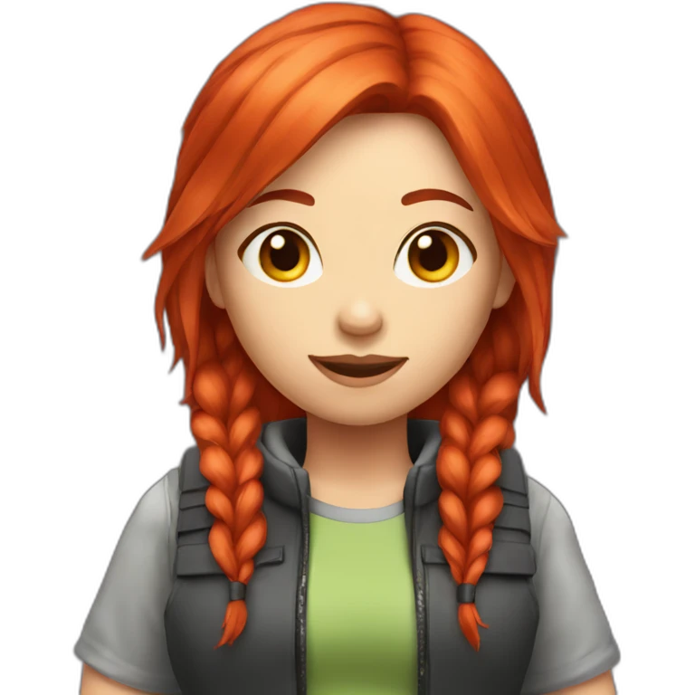 red hair gamer girl emoji