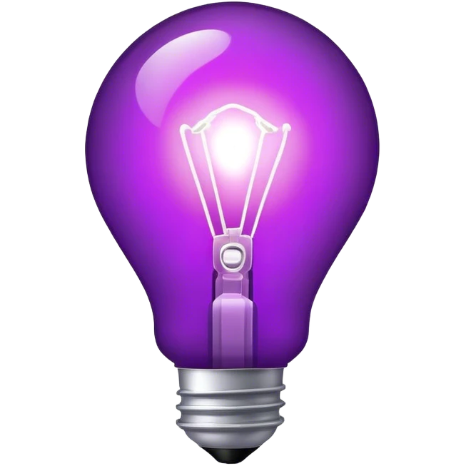 purple bulb glowing emoji