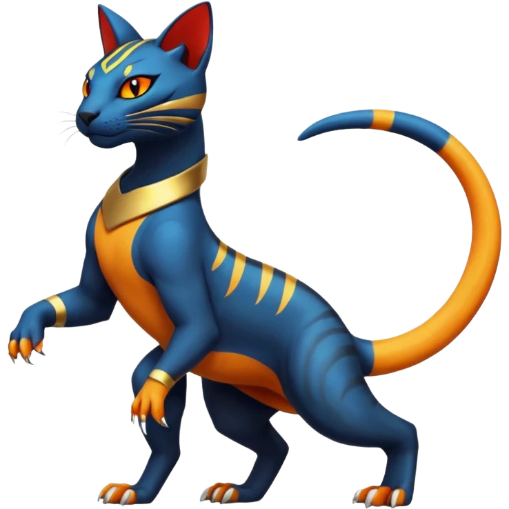 Salandit-Torracat-Bastet-Fakémon-hybrid-creature (full body)  emoji