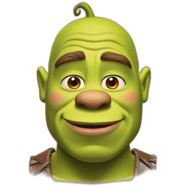 Shrek with pink skin emoji