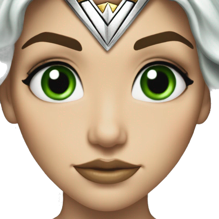 wonder woman superhero emoji green eyes emoji