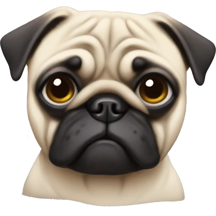 Pug lazy emoji