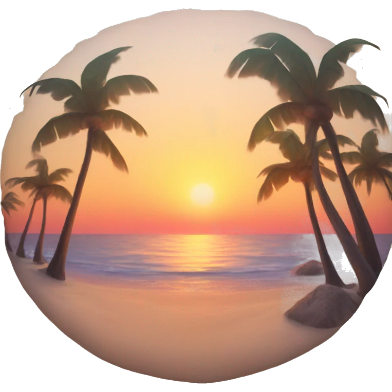 Sunset on the beach  emoji