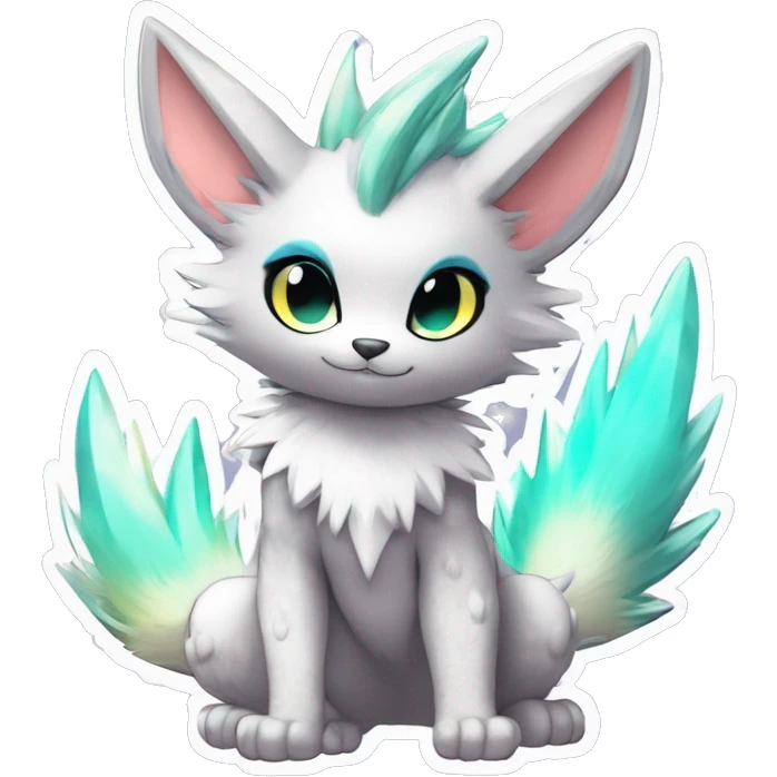 Anthro Scalie Spiky Cool Edgy Magical Shiny Colorful Pastel Sparkle Kemono-style Chibi Fantasy-Animal-Fakémon-Pokémon-Hybrid Fur Sona Aesthetic Full Body emoji