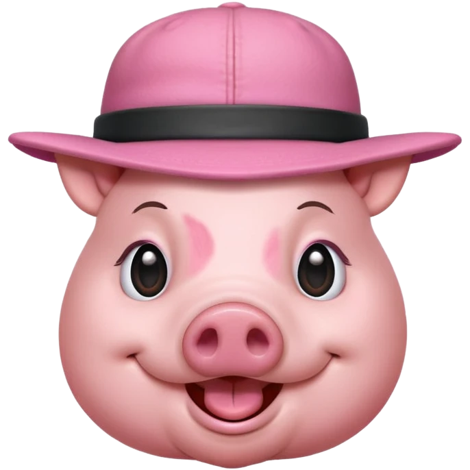 pig wear hat emoji