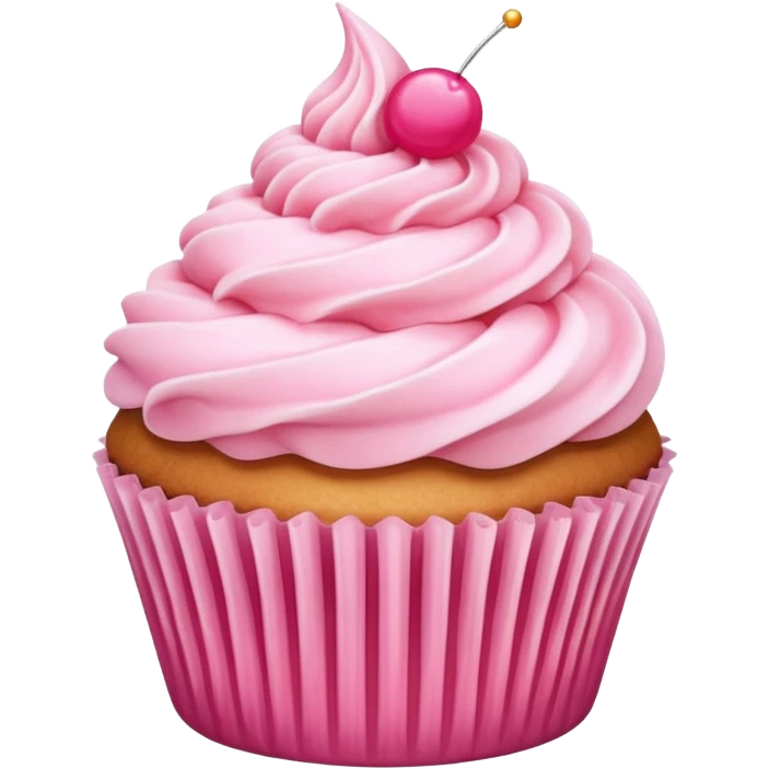Cupcake with pink icing emoji