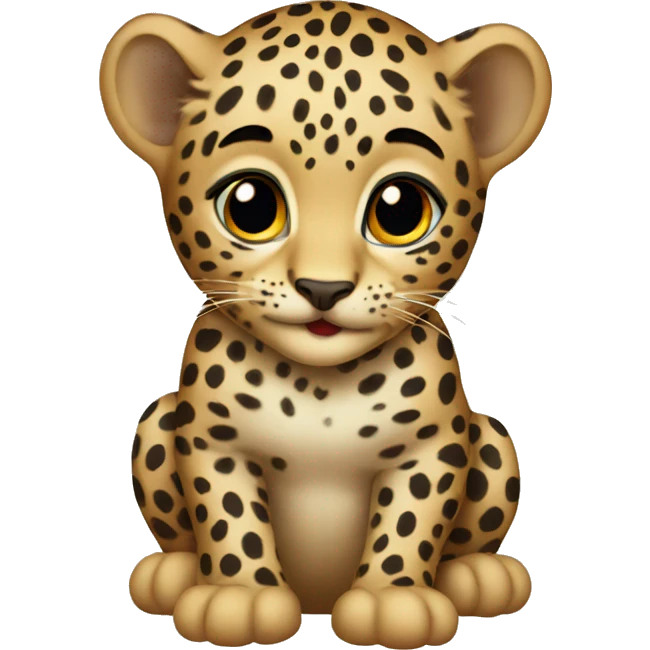 baby leopard  emoji