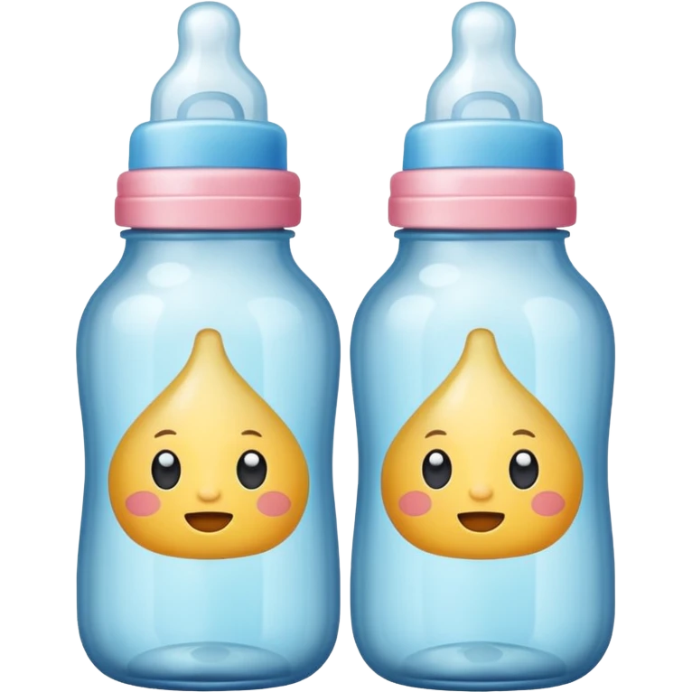 Two baby bottles emoji