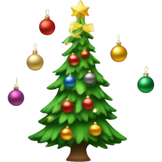 Christmas tree and ornaments emoji