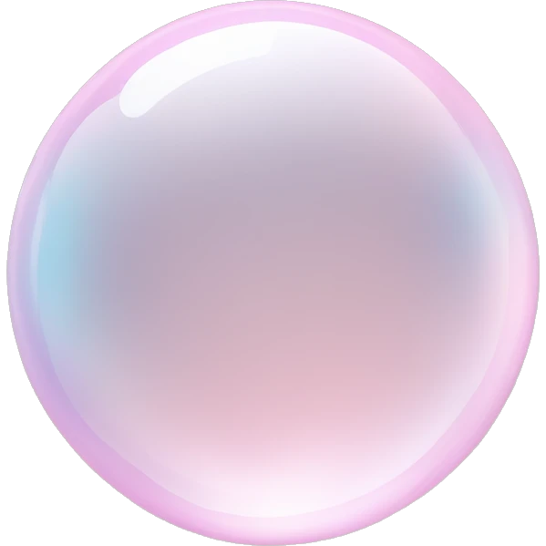 pastel pink soap bubble emoji
