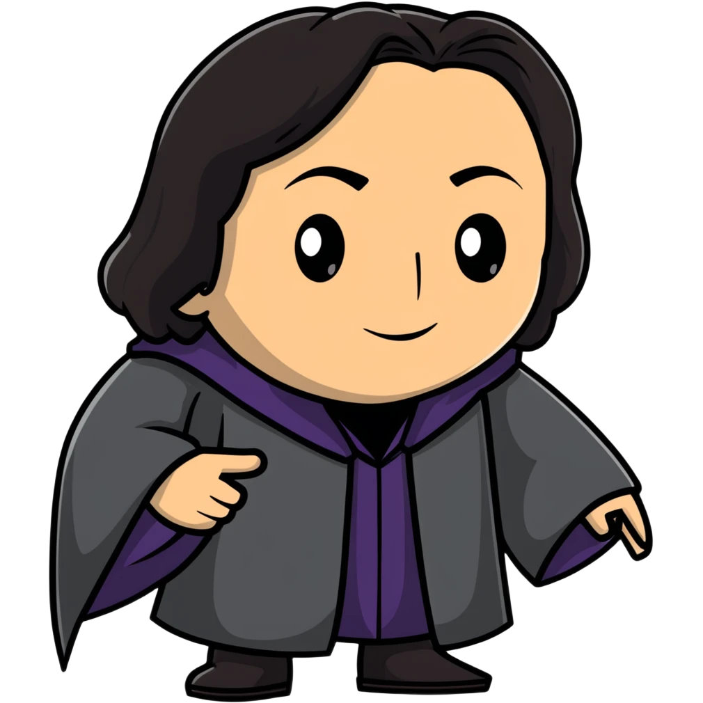 Serious Severus Snape in wizarding robes emoji