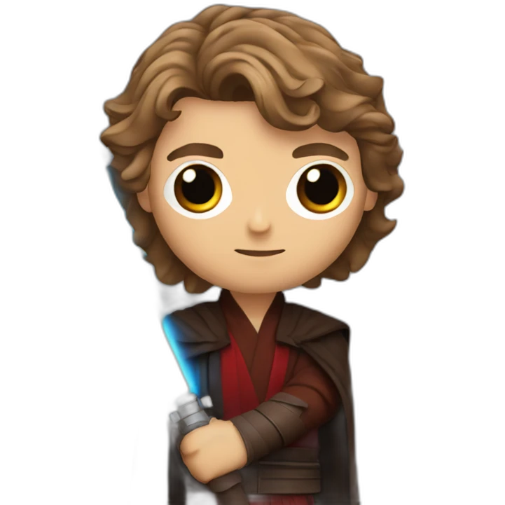 Anakin Skywalker with red lightsaber emoji
