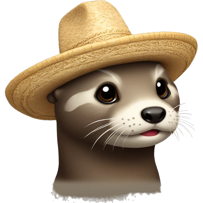 otter wearing sombrero ￼ emoji