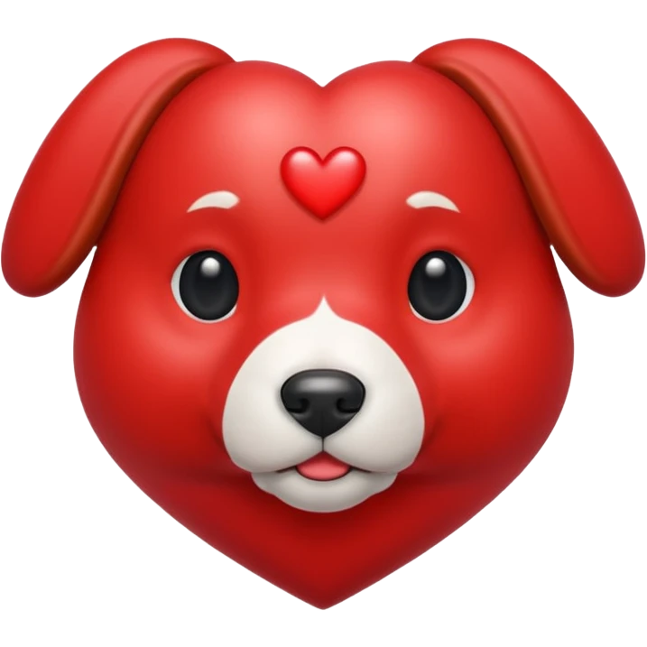 Un chien cœur emoji