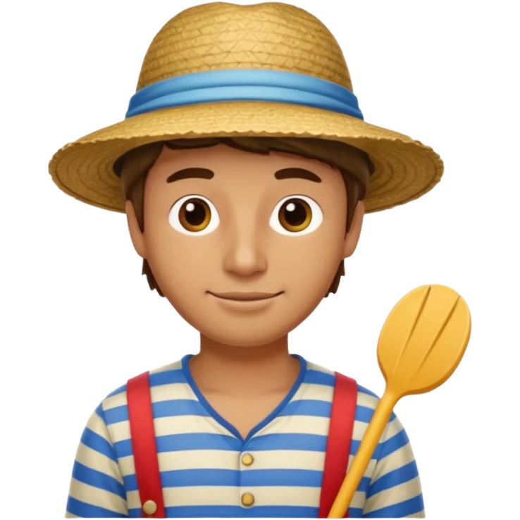 Gondolier striped shirt emoji