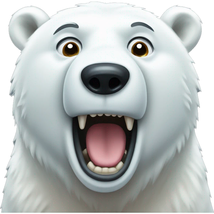 polar bear drooling  emoji