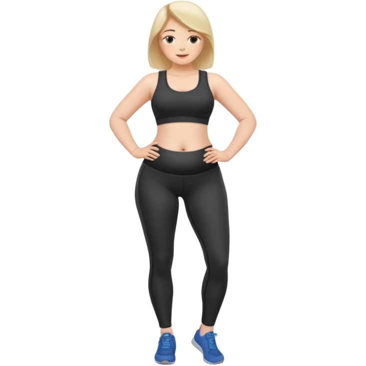 femme belly inflation legging  emoji