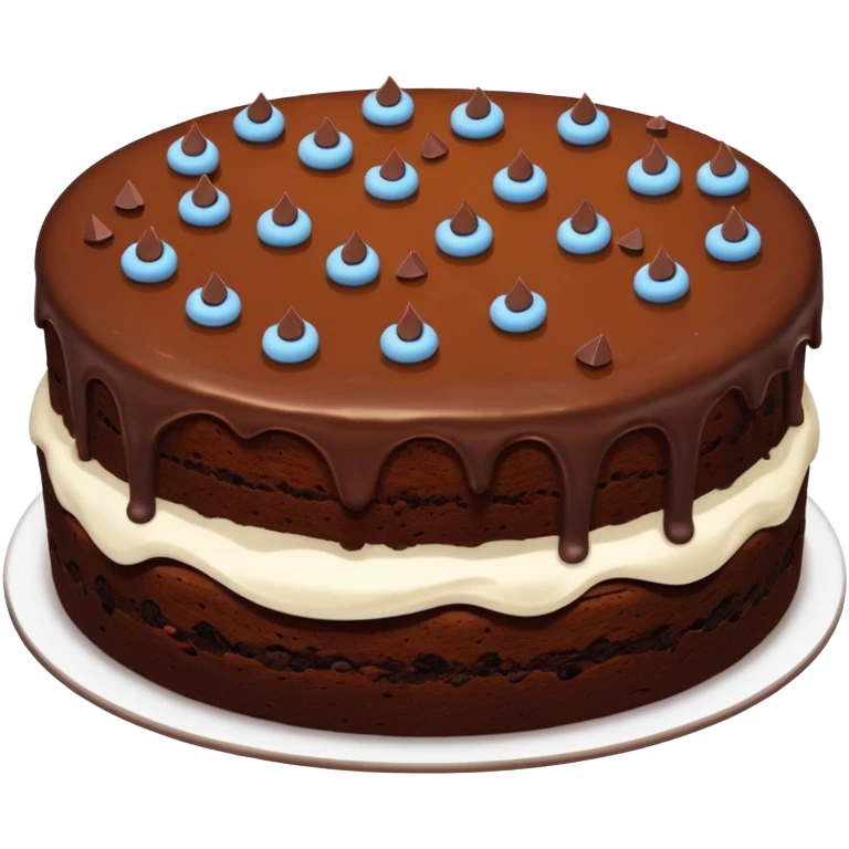 big circle Chocolate Brownie cake emoji