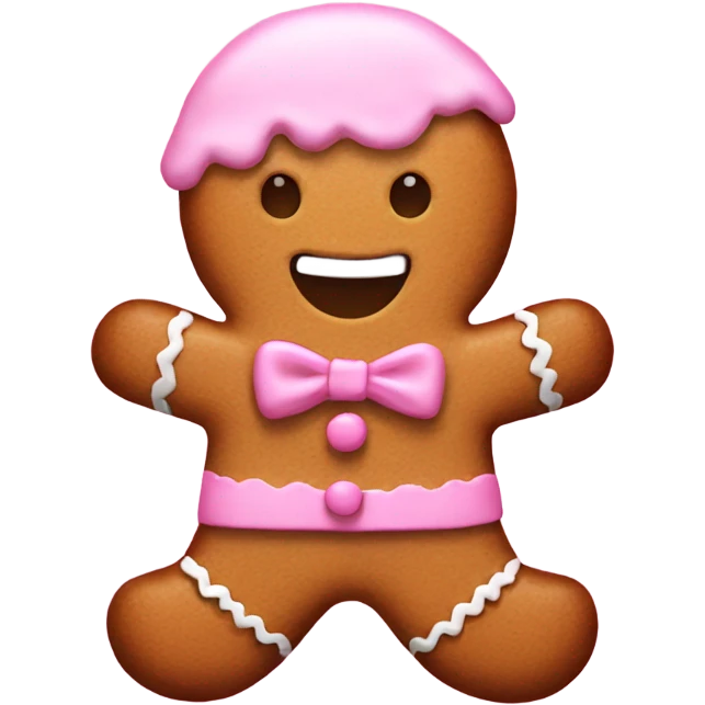 Pink gingerbread  emoji
