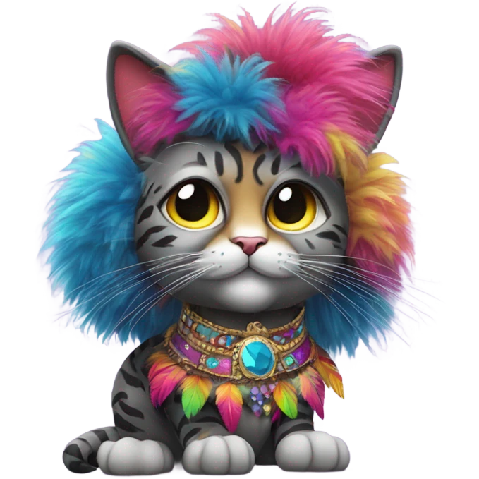 Flamboyant cat emoji