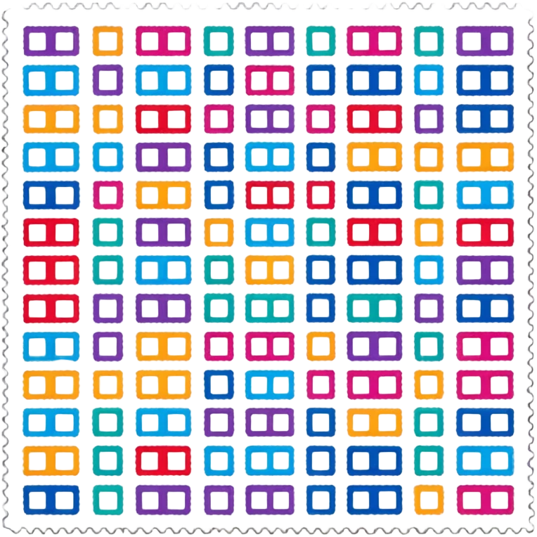 postage stamp sheet in postal service  emoji