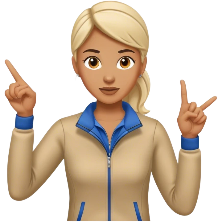 female sport coach giving directions emoji
