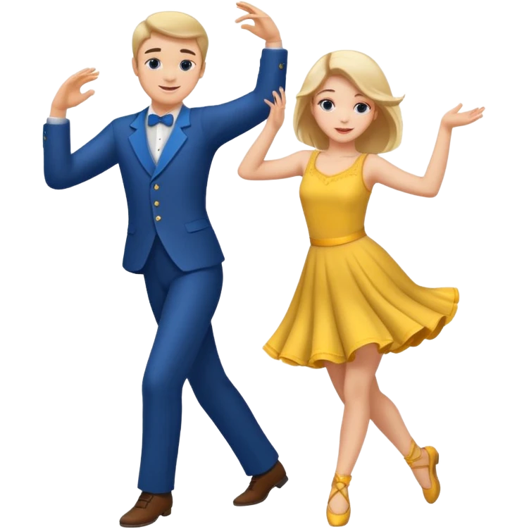 2 dance - man and girl emoji