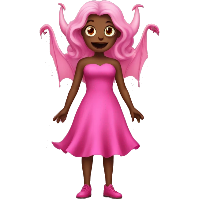 devil in pink dress emoji