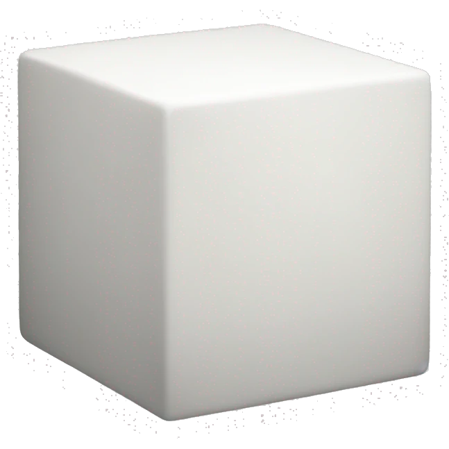 A white cube emoji